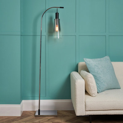 Litecraft Visconte Atrani Smoke With Ombre Shade Floor Lamp from B&Q