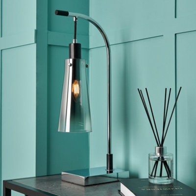 Litecraft Visconte Atrani Smoke With Ombre Shade Table Lamp from B&Q