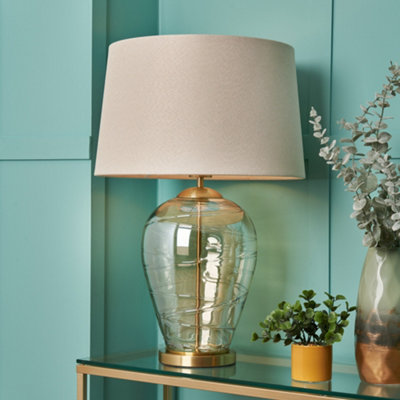 Litecraft Visconte Sarno Champagne Table Lamp from B&Q