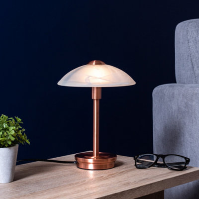 Litecraft 2 Pack Of Alabaster Touch Antique Copper Table Lamp from B&Q