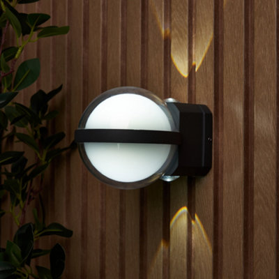 Litecraft Ascella Anthracite Globe Outdoor Led Wall Light from B&Q