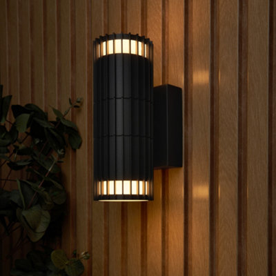 Litecraft Veda Anthracite 2 Light Outdoor Up And Down Wall Light from B&Q