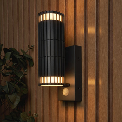 Litecraft Veda Anthracite 2 Light Outdoor Up And Down Wall Light With Pir Sensor from B&Q