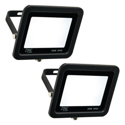 Litecraft 2 Pack Mears Black 30 Watt Led Outdoor Flood Lights from B&Q
