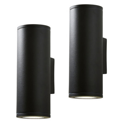 Litecraft 2 Pack Argo Black Led Up And Down Outdoor Wall Lights from B&Q