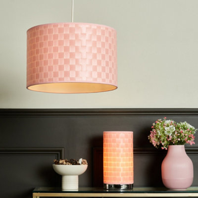 Litecraft Pink/Light Sovin Table Lamp With Easy Fit Shade