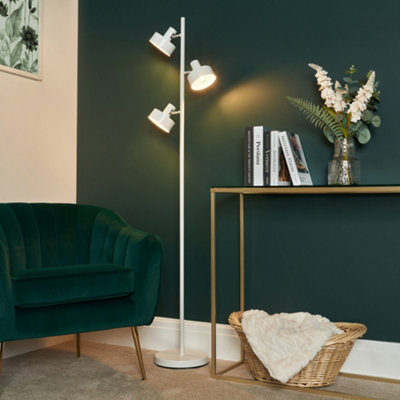 Litecraft Alyssa White 3 Light Task Floor Lamp from B&Q