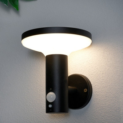 2 Pack Of Litecraft Uris Black Led Solar Outdoor Wall Light With Pir Sensor from B&Q