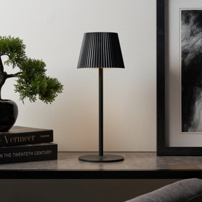 Litecraft Black Elowen Led Rechargeable Table Lamp B&Q