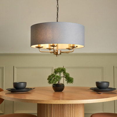 Litecraft Celia Antique Brass 5 Light Ceiling Pendant from B&Q