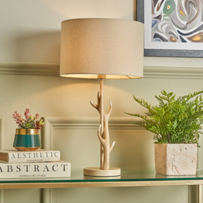 Litecraft Rein Antler Natural Table Lamp from B&Q