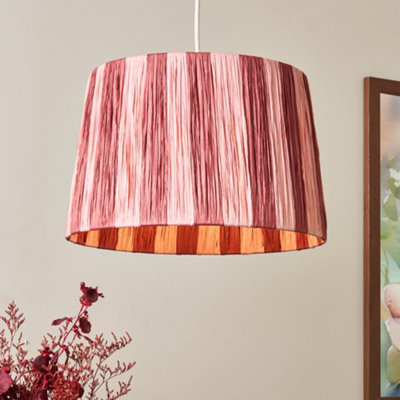 Litecraft Dolly Pink Paper Raffia Easy Fit Shade from B&Q