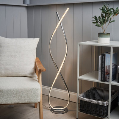 Litecraft (Floor Lamp) Jaylin Led Lamps, Chrome - Image 4
