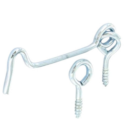  - Securit Screw Hook Set (Pack Of 3) Silver (One Size)