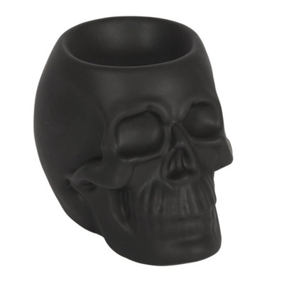 Something Different Ceramic Skull Oil Burner Matt Black (11Cm X 12Cm X 13Cm) from B&Q