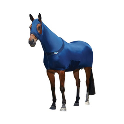 Hy Flex Wrap Neck Lycra Horse Rug Navy (Cob) from B&Q
