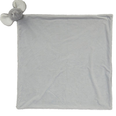  - Mumbles Baby Elephant Head Blanket Grey (One Size)