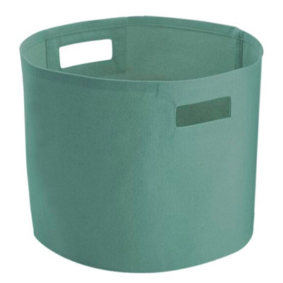 B&Q Westford Mill Canvas Storage Basket Sage (L) Green