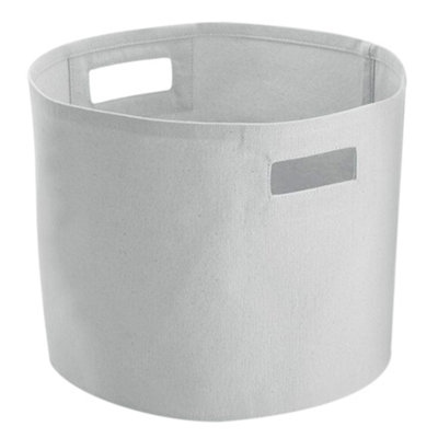 Westford Mill Unisex Light Grey Canvas Storage Basket In | Size: Small - Image 3
