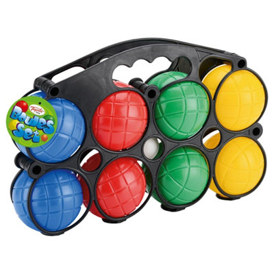 Toyrific Plastic Boules Set (Pack Of 8) Black/multicoloured (One Size) from B&Q