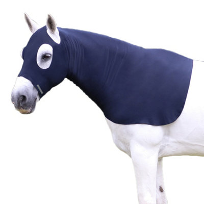 Hy Flex Lycra Horse Hood Navy (Pony) from B&Q