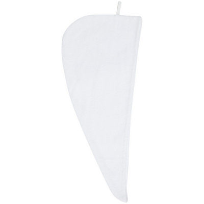  - Towel City Hair Wrap Towel White (One Size)