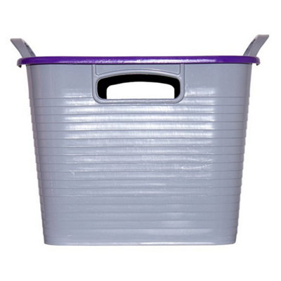 B&Q Red/Grey/Purple Gorilla Stack N Store Storage Box / (One ) 43Cm