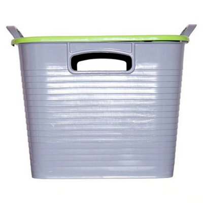 B&Q Red/Grey Gorilla Stack N Store Storage Box Grey/Pistachio (One ) 43Cm