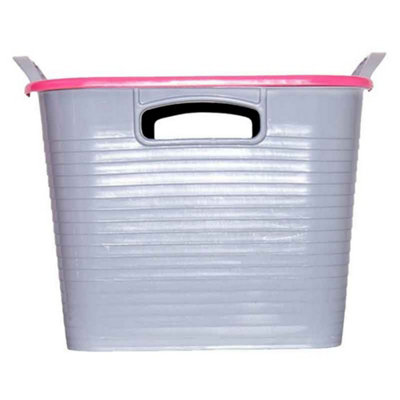 B&Q Red/Grey/Pink Gorilla Stack N Store Storage Box / (One ) 43Cm