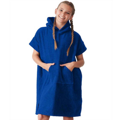  - Towel City Childrens/kids Hooded Towel Royal Blue (6-9 Years)