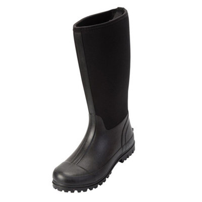  - Mountain Warehouse Mens Mucker Neoprene Wellington Boots Black (9 Uk)