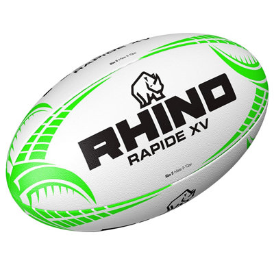 B&Q -  Rapide Xv Rugby Ball White/green (3)