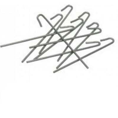 Carta Sport Steel Net Pegs (Pack Of 10) Silver (One Size) from B&Q