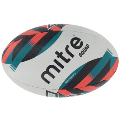  - Mitre Squad Rugby Ball White/red/blue (4)