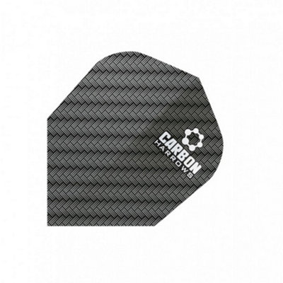  - Harrows Dimplex Carbon Dart Flights (Pack Of 3) Black (One Size)