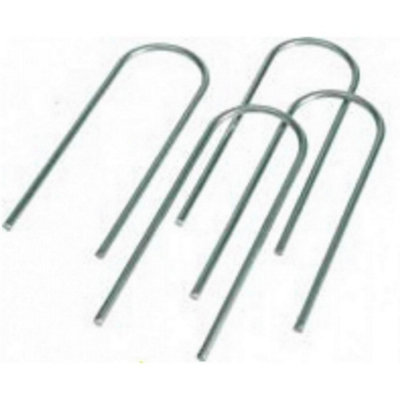 Carta Sport Metal U-Shaped Football Ground Anchor (Pack Of 4) Silver (10In X 3In) from B&Q