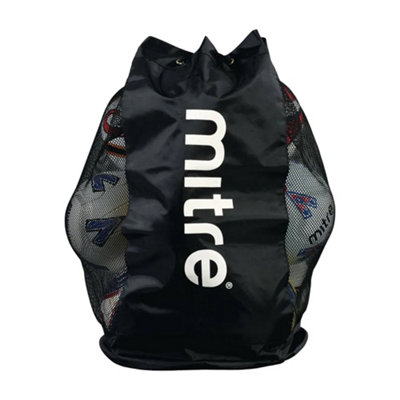Mitre Mesh Football Bag Black (One Size) from B&Q