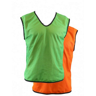  - Carta Sport Unisex Adult Reversible Training Bib Green/orange (L)