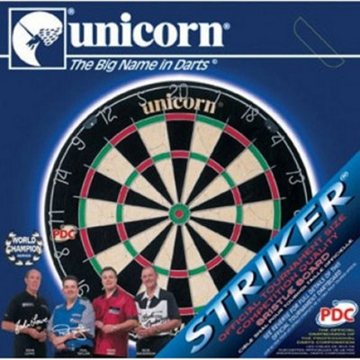 Unicorn Striker Sisal Bristle Dartboard Black (46Cm) from B&Q