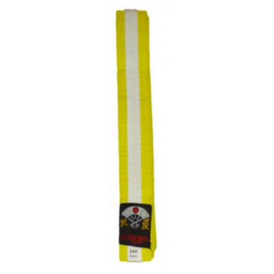  - Carta Sport Karate Belt Yellow/white (One Size)