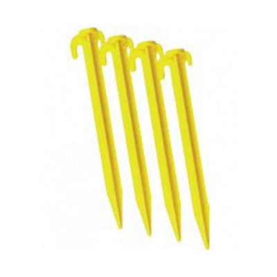 Carta Sport Plastic Ground Pegs (Pack Of 10) Yellow (One Size) from B&Q