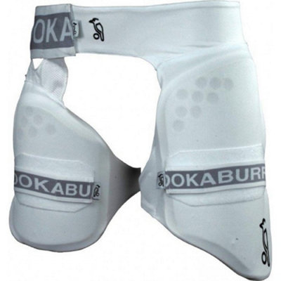Kookaburra Mens 500 Pro Right Hand Cricket Thigh Guard White/grey (S) from B&Q