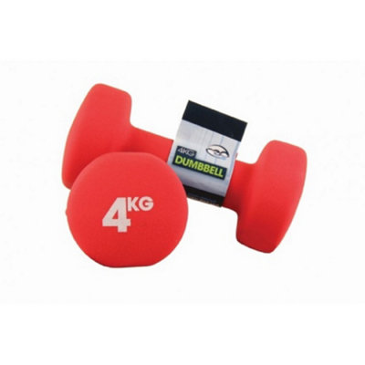 Fitness Mad Neoprene Dumbell Set (Pack Of 2) Red (4Kg) from B&Q