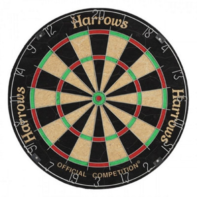Harrows Competition Sisal Bristle Dartboard Black/beige/red (19.6In X 19.6In X 3.9In) from B&Q