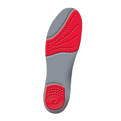 Sorbothane Double Strike Insoles Grey/red (8 Uk)