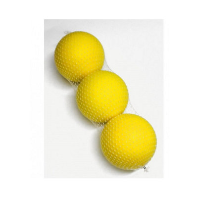 Carta Sport Sponge Ball (Pack Of 3) Yellow (One Size) from B&Q
