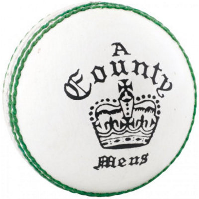 Readers Unisex White County Crown Leather Cricket Ball In - Image 3