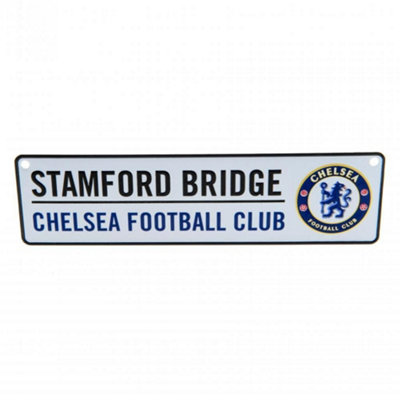 Chelsea Fc Window Sign White/black/royal Blue (One Size) from B&Q