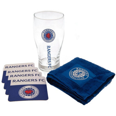 Rangers Fc Mini Bar Set (Pack Of 6) Blue/white/clear (One Size) from B&Q