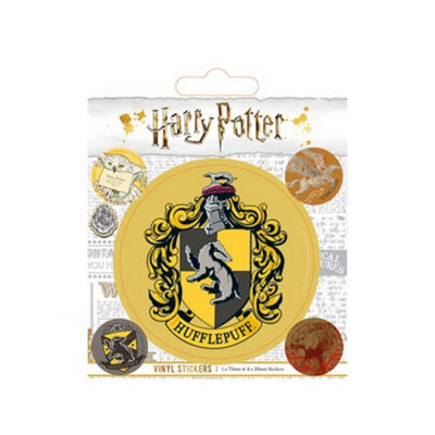 Harry Potter Unisex Bright Yellow Vinyl Hufflepuff Stickers (Pack Of 5) In - Image 5
